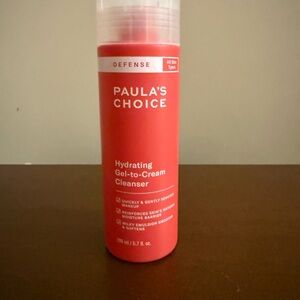 Paula’s Choice DEFENSE Hydrating Gel-to-Cream Cleanser Full Size 6.7 Fl Oz New